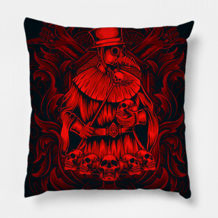 Plague Doctor Skulls Pillow