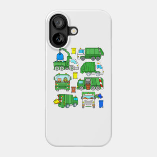 Green Garbage Truck Design Phone Case