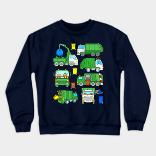 Green Garbage Truck Design Crewneck Sweatshirt
