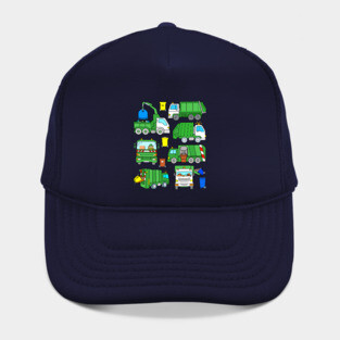 Green Garbage Truck Design Hat