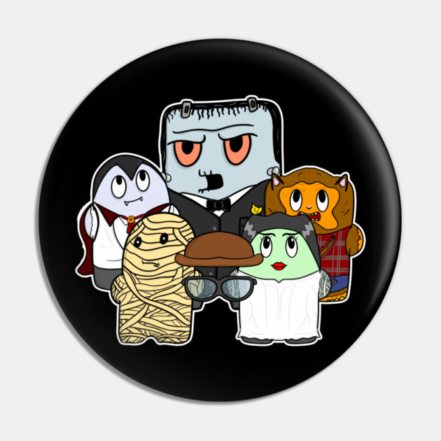 Cute Halloween Monsters Group Pin by belownormal