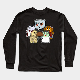 Cute Halloween Monsters Group Long Sleeve T-Shirt