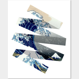 The Great Wave Off Kanagawa Geometric Swirl Posters and Art