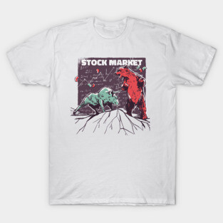Stock Market Bear Vs. Bull T-Shirt