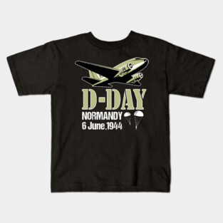 D-Day Normandy Landings Invasion Douglas C-47 Dakota Aircraft Shirt Kids T-Shirt