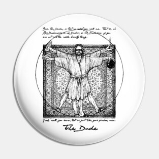 The Vitruvian Dude Pin
