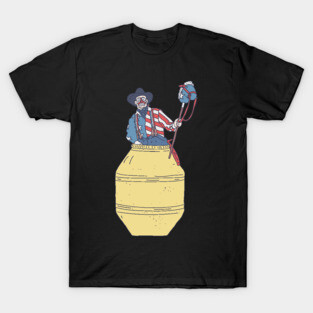 Rodeo Clown - Barrelman - Patriotic Bullfighter T-Shirt