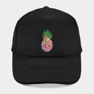 Tropical Floral Pineapple Hat