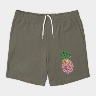 Tropical Floral Pineapple Shorts