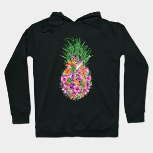 Tropical Floral Pineapple Hoodie