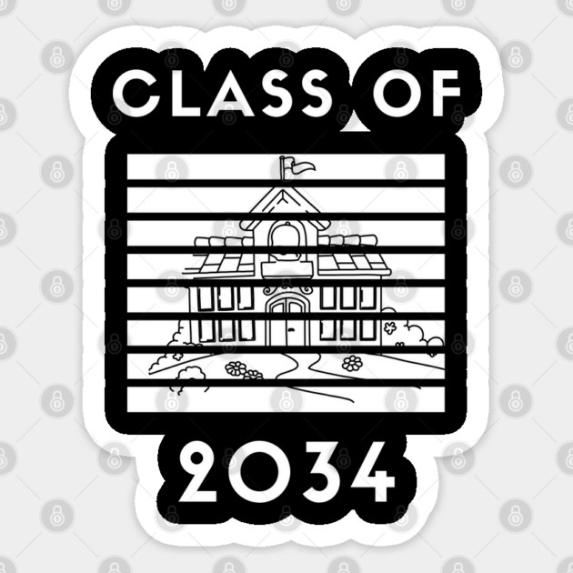 Class Of 2034, Congratulations Class Of 2034 Sticker by Pixel Threads 