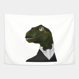 Dapper Velociraptor Tapestry