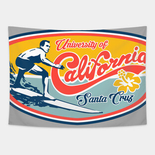 UC Santa Cruz UCSC Classic Surfer Design Tapestry