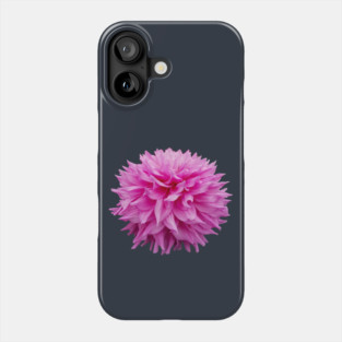 Cutout Floral Photo Pink Pom Pom Flower Phone Case