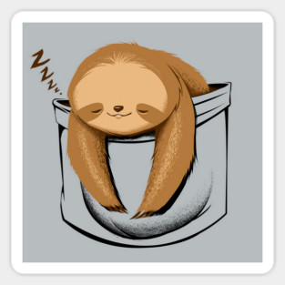 Sloth in a Pocket Sticker