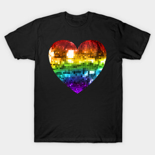 Rainbow Disco Ball Heart T-Shirt