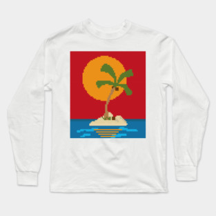 8-bit Dream Island Long Sleeve T-Shirt