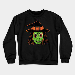 Vintage Halloween Witch Crewneck Sweatshirt