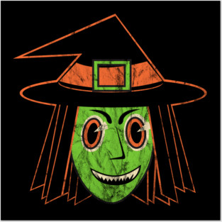 Vintage Halloween Witch Posters and Art