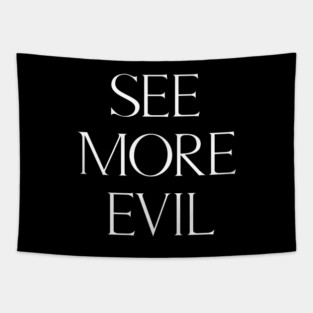See More Evil Logo Tapestry