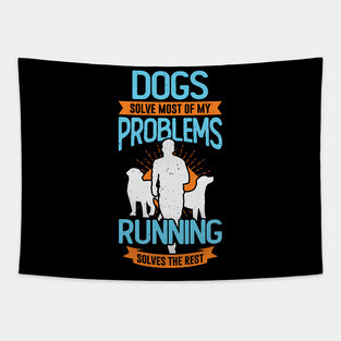 Running Sport Marathon Runner Dog Lover Gift Tapestry