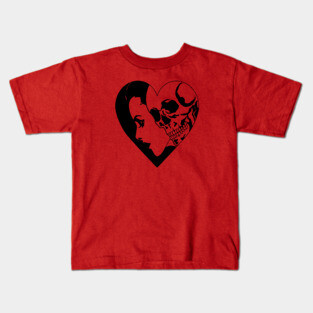 Dark Heart Skull Kids T-Shirt
