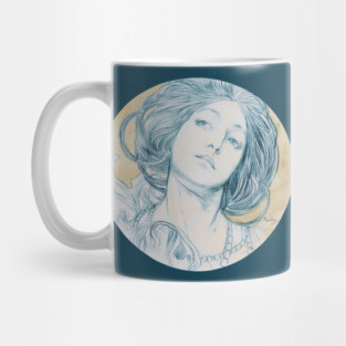 Head of a young woman Mug