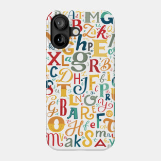 Hand lettering Alphabet v01 Phone Case