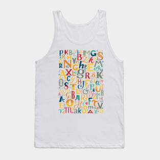Hand lettering Alphabet v01 Tank Top