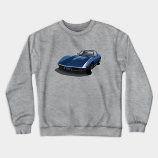 1970 Corvette Stingray in Bridgehampton Blue Crewneck Sweatshirt