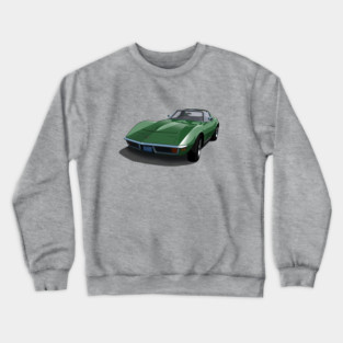 1970 Corvette Stingray in Donnybrooke Green Crewneck Sweatshirt