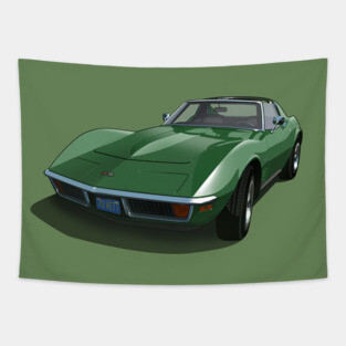 1970 Corvette Stingray in Donnybrooke Green Tapestry