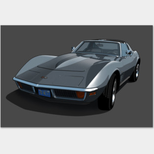 1970 Corvette Stingray in Laguna Gray Posters and Art