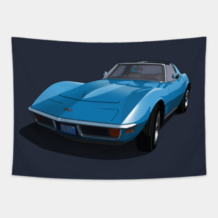 1970 Corvette Stingray in Mulsanne Blue Tapestry