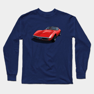 1970 Corvette Stingray in Monza Red Long Sleeve T-Shirt