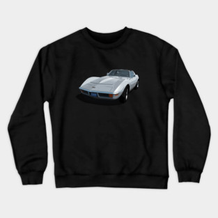 1970 Corvette Stingray in Cortez Silver Crewneck Sweatshirt