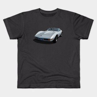 1970 Corvette Stingray in Cortez Silver Kids T-Shirt