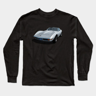 1970 Corvette Stingray in Cortez Silver Long Sleeve T-Shirt