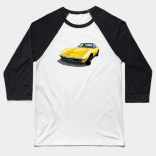1970 Corvette Stingray in Daytona Yellow Baseball T-Shirt