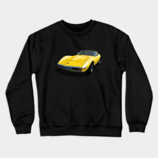 1970 Corvette Stingray in Daytona Yellow Crewneck Sweatshirt