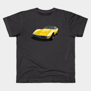 1970 Corvette Stingray in Daytona Yellow Kids T-Shirt