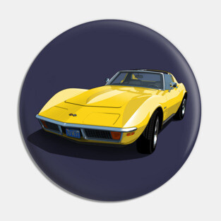 1970 Corvette Stingray in Daytona Yellow Pin