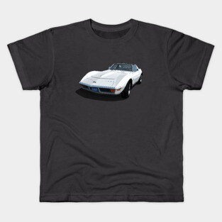 1970 Corvette Stingray in Classic White Kids T-Shirt