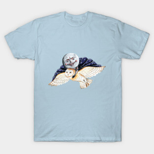 Moon man and the flying owl T-Shirt