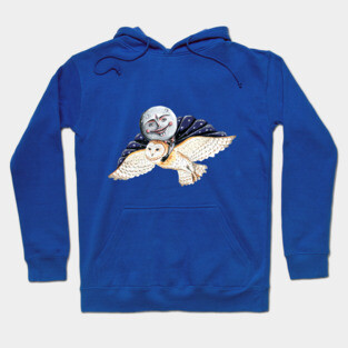 Moon man and the flying owl Hoodie