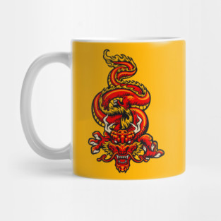 Retro Japanese Dragon Mug