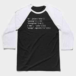 Rick Roll in Python Baseball T-Shirt