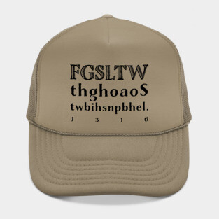 John 3 16 Bible Memory Verse Acronym - Christian Scripture Hat