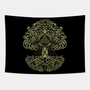 Tree of Life Yggdrasil Norse Pagan Viking Mythology Tapestry