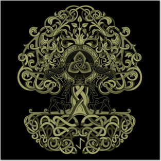 Tree of Life Yggdrasil Norse Pagan Viking Mythology Posters and Art